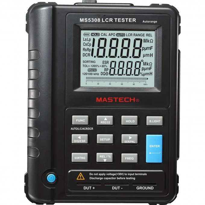 Цифровой LCR-метр MASTECH с частотами измерения до 100 кГц MS5308